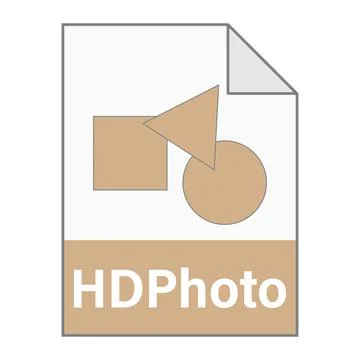 Modern flat design of HDPhoto file icon for web Illustrazione stock