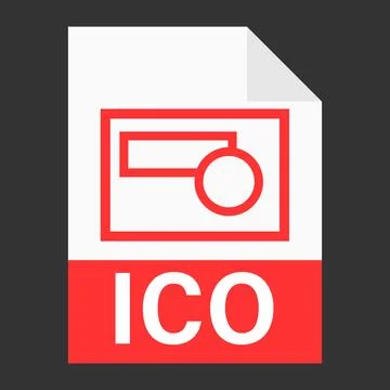 Modern flat design of ICO file icon for web Illustrazione stock