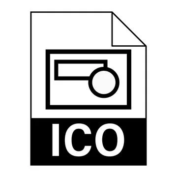 Modern flat design of ICO file icon for web Stock Illustration