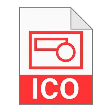 Modern flat design of ICO file icon for web Stock Illustration