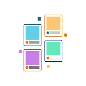 Modern flat design icon for apps and websites. Colorful abstract background. Stock Illustration