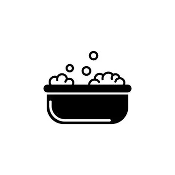 Modern flat design icon of a bubbling basin, perfect for hygiene and cleani.. Stock Illustration