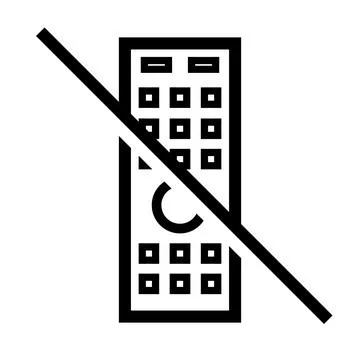 Modern flat design icon of a closed envelope with diagonal slash over it Ilustração Stock