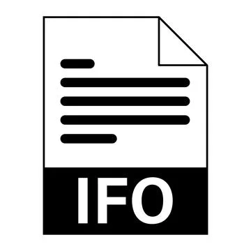 Modern flat design of IFO file icon for web Stock Illustration