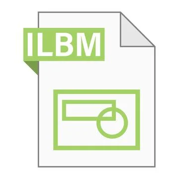 Modern flat design of ILBM file icon for web Illustrazione stock