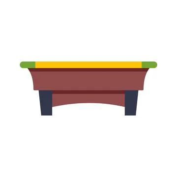 Modern flat design illustration of a billiard table Illustrazione stock