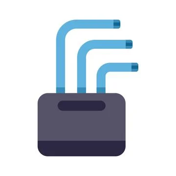 Modern flat design illustration of network router connectivity concept Stock Illustration