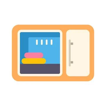 Modern flat design illustration presenting a fridge Stock Illustration