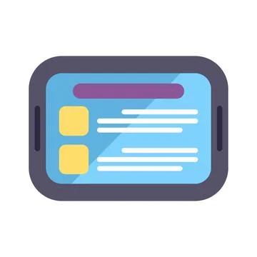 Modern flat design illustration of tablet user interface screen Illustrazione stock