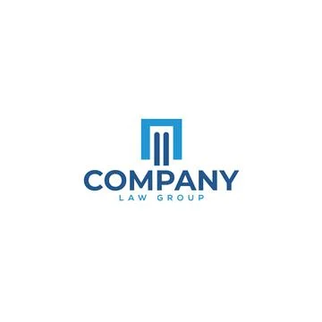 Modern flat design initial M COMPANY logo design Stock Illustration