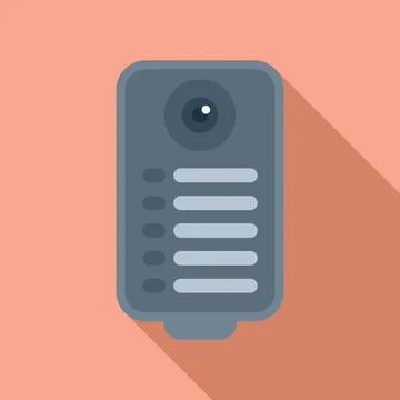 Modern flat design intercom icon Stock Illustration