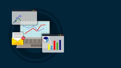 Modern flat design isometric concept of Data Analysis Video stock 161134393