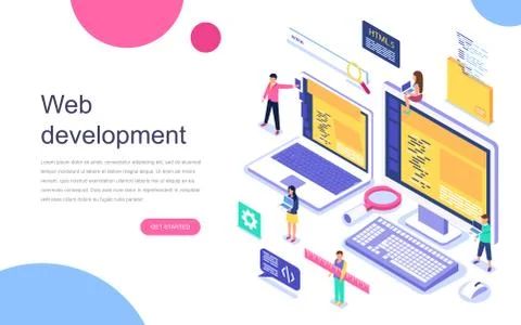 Modern flat design isometric concept Stockillustratie