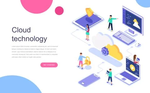Modern flat design isometric concept Stock Illustration