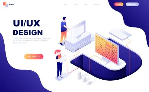 Modern flat design isometric concept Stock Illustration