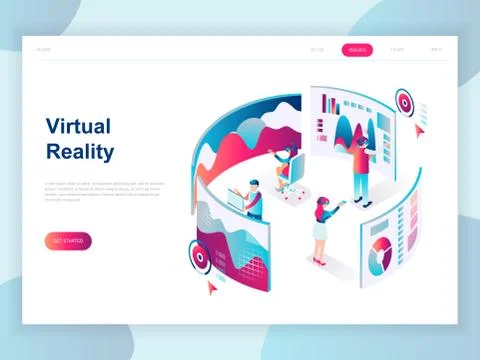 Modern flat design isometric of Virtual Reality Stock Illustration