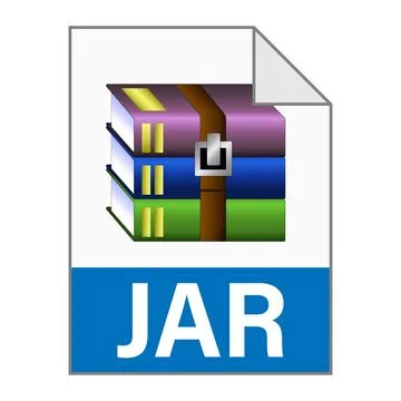 Modern flat design of JAR archive file icon for web Stockillustratie