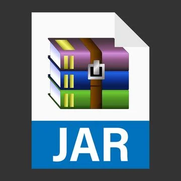 Modern flat design of JAR archive file icon for web イラスト素材