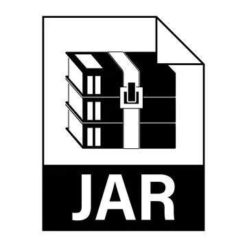 Modern flat design of JAR archive file icon for web Stockillustratie