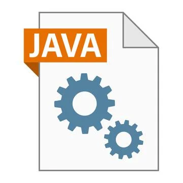 Modern flat design of JAVA file icon for web イラスト素材