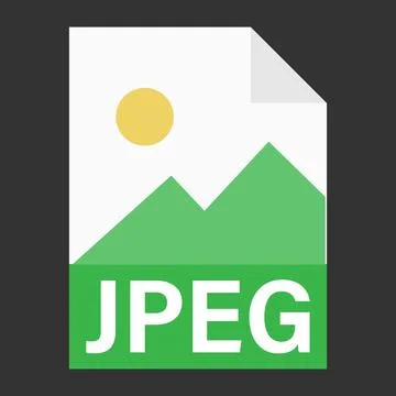 Modern flat design of JPEG file icon for web Illustrazione stock
