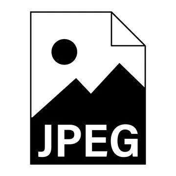 Modern flat design of JPEG file icon for web Stock Illustration
