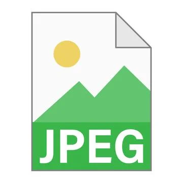 Modern flat design of JPEG file icon for web 스톡 일러스트