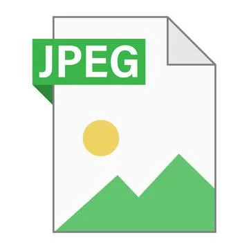 Modern flat design of JPEG file icon for web Stock Illustration