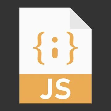 Modern flat design of JS file icon for web Stock Illustration