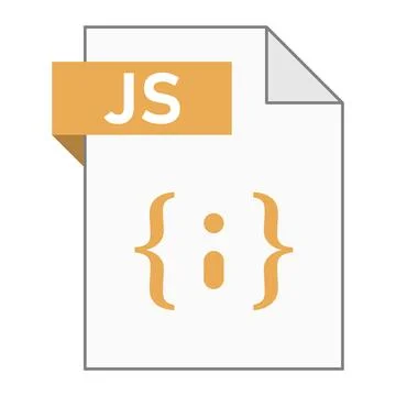 Modern flat design of JS file icon for web Stock Illustration