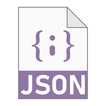 Modern flat design of JSON file icon for web Illustrazione stock