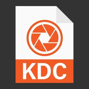 Modern flat design of KDC file icon for web Stock Illustration