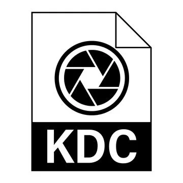 Modern flat design of KDC file icon for web Stock Illustration