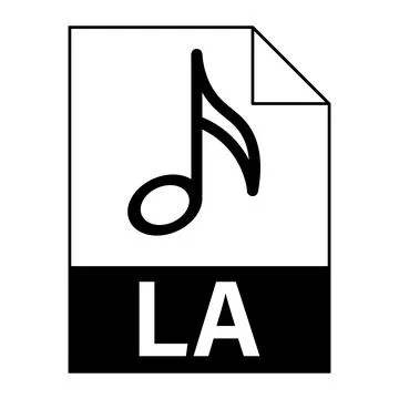 Modern flat design of LA file icon for web Illustrazione stock