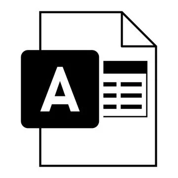 Modern flat design of logo ACCDB database file icon 스톡 일러스트