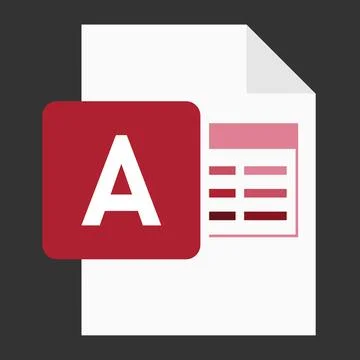 Modern flat design of logo ACCDB database file icon Stock Illustration