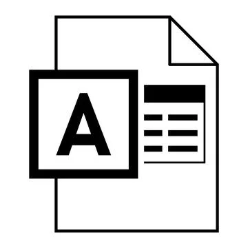 Modern flat design of logo ACCDB database file icon 스톡 일러스트