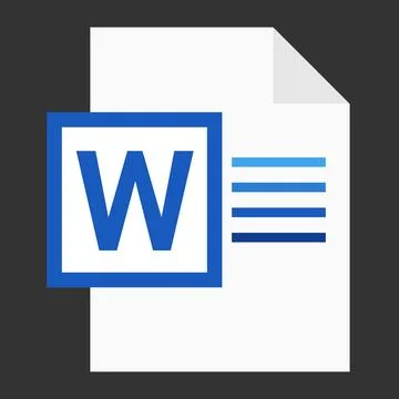 Modern flat design of logo DOC file icon Illustrazione stock