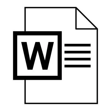 Modern flat design of logo DOC file icon Illustrazione stock