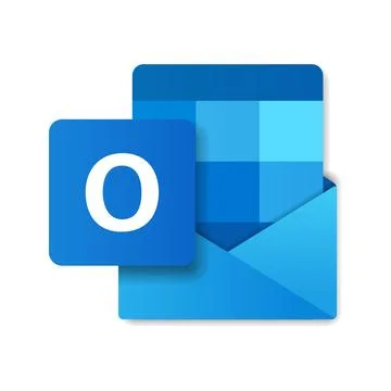 Modern flat design of logo Outlook file icon Stock Illustration
