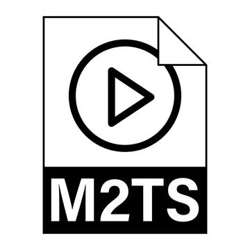 Modern flat design of M2TS file icon for web Stock Illustration