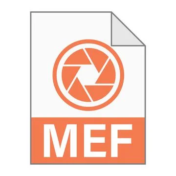 Modern flat design of MEF file icon for web Illustrazione stock