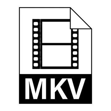 Modern flat design of MKV illustration file icon for web Illustrazione stock