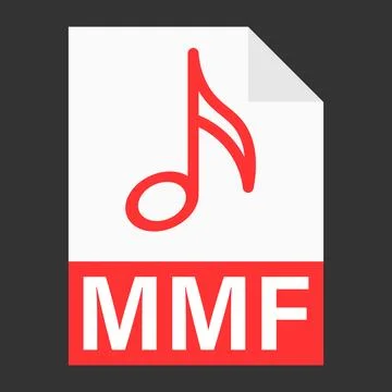 Modern flat design of MMF file icon for web Stock Illustration