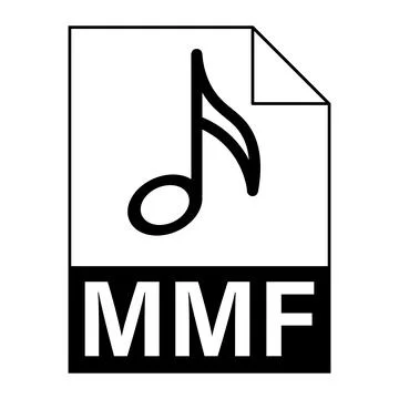 Modern flat design of MMF file icon for web Stock Illustration