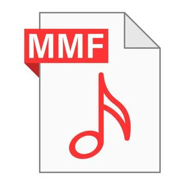 Modern flat design of MMF file icon for web Stock Illustration