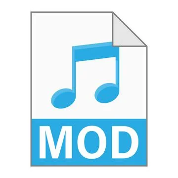 Modern flat design of MOD file icon for web Stockillustratie