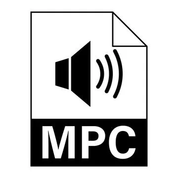 Modern flat design of MPC file icon for web Illustrazione stock