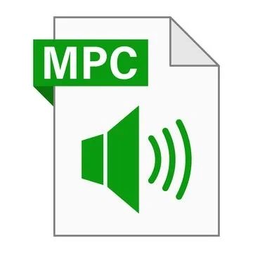Modern flat design of MPC file icon for web Stock Illustration