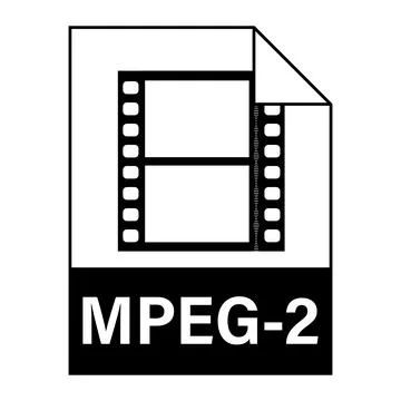 Modern flat design of MPEG-2 illustration file icon for web 스톡 일러스트